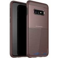 Чохол-накладка Ipaky Shield Series/Elegant Grid Design TPU Hybrid Case Samsung Galaxy S10e Brown