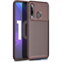 Чохол-накладка Ipaky Carbon Fiber Series/Soft TPU Case Honor 10i Brown