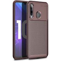 Чохол-накладка Ipaky Carbon Fiber Series/Soft TPU Case Honor 10i Brown