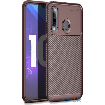 Чохол-накладка Ipaky Carbon Fiber Series/Soft TPU Case Honor 10i Brown