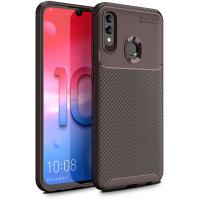 Чохол-накладка Ipaky Carbon Fiber Series/Soft TPU Case Huawei P Smart 2019 Brown