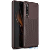Чохол-накладка Ipaky Carbon Fiber Series/Soft TPU Case Huawei P30 Brown