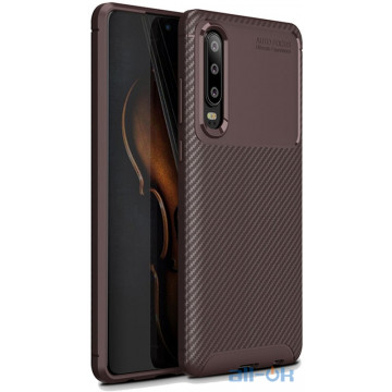 Чохол-накладка Ipaky Carbon Fiber Series/Soft TPU Case Huawei P30 Brown