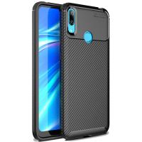 Чохол-накладка Ipaky Carbon Fiber Series/Soft TPU Case Huawei Y7 2019 Black