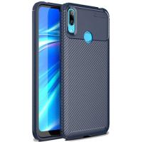 Чохол-накладка Ipaky Carbon Fiber Series/Soft TPU Case Huawei Y7 2019 Blue