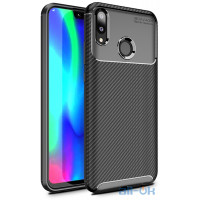 Чохол-накладка Ipaky Carbon Fiber Series/Soft TPU Case Huawei Y9 2019 Black