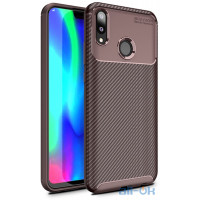 Чохол-накладка Ipaky Carbon Fiber Series/Soft TPU Case Huawei Y9 2019 Brown