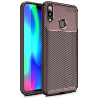 Чохол-накладка Ipaky Carbon Fiber Series/Soft TPU Case Huawei Y9 2019 Brown