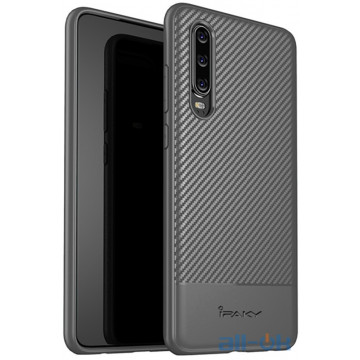 Чохол-накладка Ipaky Carbon Fiber Series/TPU Case With Carbon Fiber Huawei P30 Gray