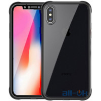 Чохол-накладка Ipaky 360° TPU Border + Transparent PC back iPhone X Black