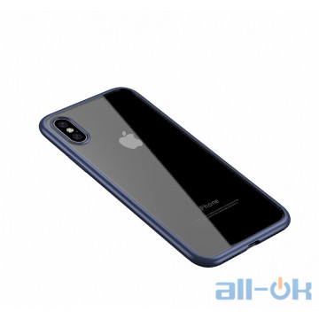 Чохол-накладка Ipaky Bright Series/TPU frame With Clear PC Case Apple iPhone XR Blue