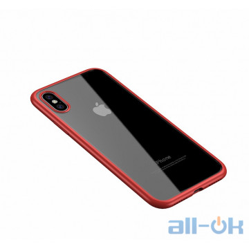 Чохол-накладка Ipaky Bright Series/TPU frame With Clear PC Case Apple iPhone XR Red