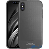 Чохол-накладка Ipaky Carbon Fiber Series/Soft TPU Case iPhone XS Max Gray