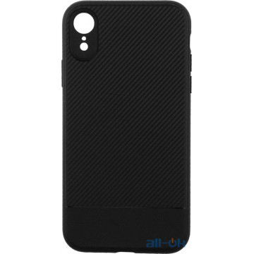 Чохол-накладка Ipaky Carbon Fiber Series/TPU Case With Carbon Fiber Apple iPhone XR Black
