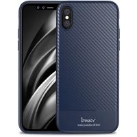 Чохол-накладка Ipaky Carbon Fiber Series/TPU Case With Carbon Fiber Apple iPhone XS Blue