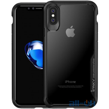 Чохол-накладка Ipaky Cucoloris Series/TPU Frame Anti-Scratch PC Case iPhone XS Black			