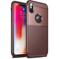 Чохол-накладка Ipaky Shield Series/Elegant Grid Design TPU Hybrid Case Apple iPhone XS Brown