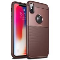 Чохол-накладка Ipaky Shield Series/Elegant Grid Design TPU Hybrid Case Apple iPhone XS Max Brown