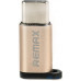 Перехідник Remax RA-USB1 micro-type-c Gold — інтернет магазин All-Ok. фото 1