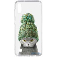 Чохол-накладка TOTO Acrylic+TPU Print Case Samsung Galaxy A10 #7 Cat In Hat Transparent