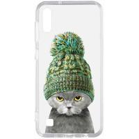 Чохол-накладка TOTO Acrylic+TPU Print Case Samsung Galaxy A10 #7 Cat In Hat Transparent