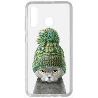 Чохол-накладка TOTO Acrylic+TPU Print Case Samsung Galaxy A20/A30 #7 Cat In Hat Transparent