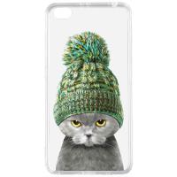 Чохол-накладка TOTO Acrylic+TPU Print Case Xiaomi Redmi Go #7 Cat In Hat Transparent
