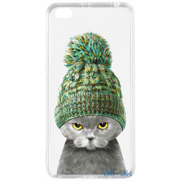 Чохол-накладка TOTO Acrylic+TPU Print Case Xiaomi Redmi Go #7 Cat In Hat Transparent