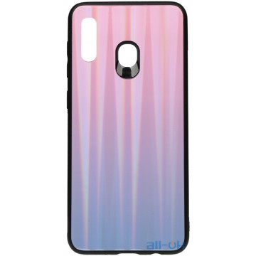 Чохол-накладка TOTO Aurora Print Glass Case Samsung Galaxy A20/A30 Lilac