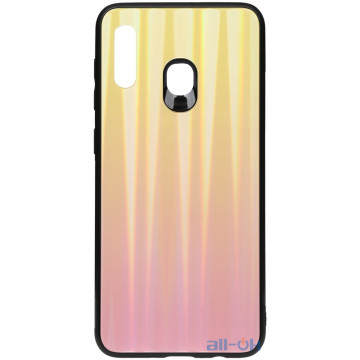 Чохол-накладка TOTO Aurora Print Glass Case Samsung Galaxy A20/A30 Pink