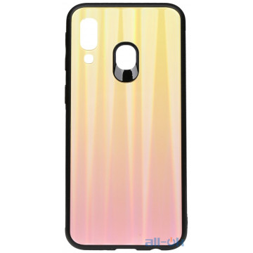 Чохол-накладка TOTO Aurora Print Glass Case Samsung Galaxy A40 Pink