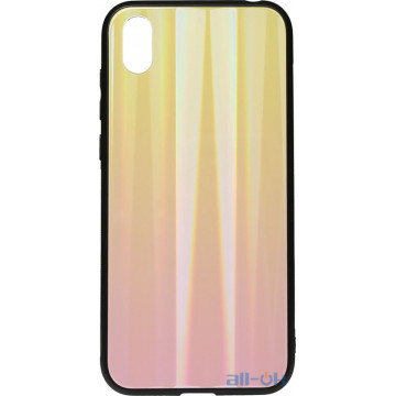 Чохол-накладка TOTO Aurora Print Glass Case Xiaomi Redmi 7A Pink