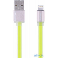 Кабель Remax Colourful Lightning 1m Green