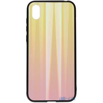Чохол-накладка TOTO Aurora Print Glass Case Huawei Y5 2019 Pink