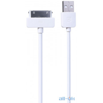 Кабель Remax Light Cable For iPhone 4 1m White