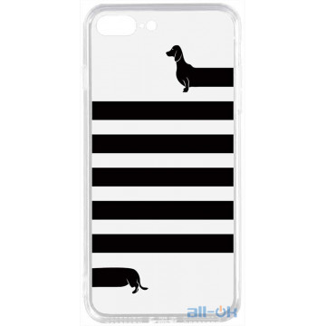 Чохол-накладка TOTO Acrylic+TPU Print Case Apple iPhone 7 Plus/8 Plus #25 Taksa Transparent