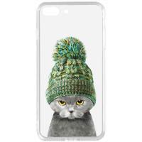 Чохол-накладка TOTO Acrylic+TPU Print Case Apple iPhone 7 Plus/8 Plus #7 Cat In Hat Transparent