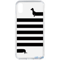 Чохол-накладка TOTO Acrylic+TPU Print Case Apple iPhone X/XS #25 Taksa Transparent