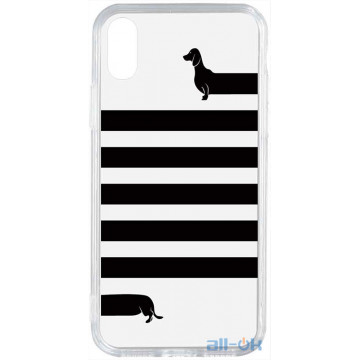 Чохол-накладка TOTO Acrylic+TPU Print Case Apple iPhone X/XS #25 Taksa Transparent