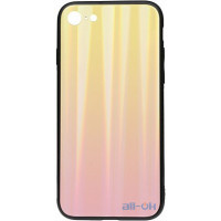 Чохол-накладка TOTO Aurora Print Glass Case Apple iPhone 7/8 Pink		