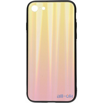 Чохол-накладка TOTO Aurora Print Glass Case Apple iPhone 7/8 Pink		