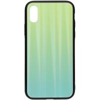 Чохол-накладка TOTO Aurora Print Glass Case Apple iPhone X/XS Green