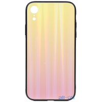 Чохол-накладка TOTO Aurora Print Glass Case Apple iPhone XR Pink