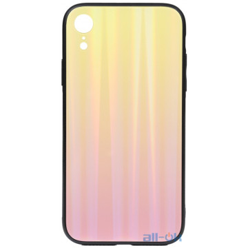 Чохол-накладка TOTO Aurora Print Glass Case Apple iPhone XR Pink