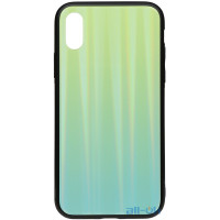 Чохол-накладка TOTO Aurora Print Glass Case Apple iPhone XS Max Green