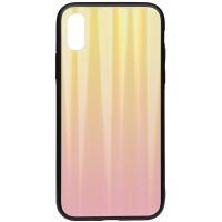 Чохол-накладка TOTO Aurora Print Glass Case Apple iPhone XS Max Pink