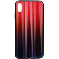 Чохол-накладка TOTO Aurora Print Glass Case Apple iPhone XS Max Red