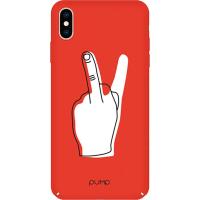 Чохол-накладка PUMP Tender Touch Case for iPhone X/XS V for Middle Finger