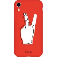 Чохол-накладка PUMP Tender Touch Case для iPhone XR V for Middle Finger