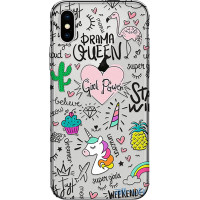 Чохол-накладка PUMP Transperency Case для iPhone X/XS Abstract